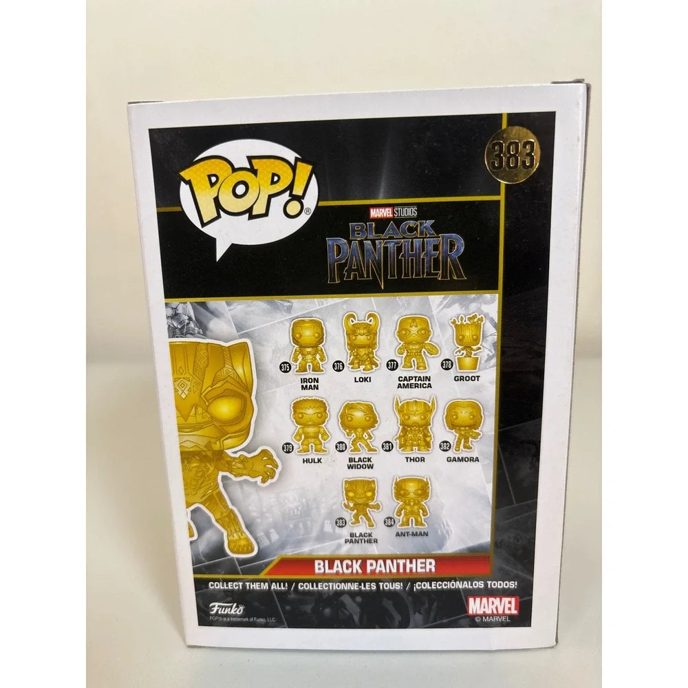 Funko Pop Marvel Studios 10 First Ten Black Panther 383 Gold Chrome